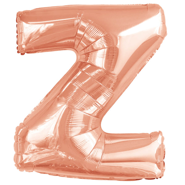 Ballon lettre Z rose gold (86 cm)