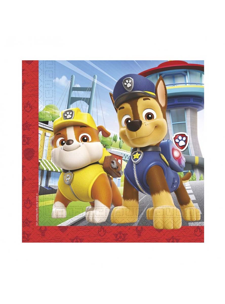 20 serviettes La Pat'Patrouille (33x33cm)