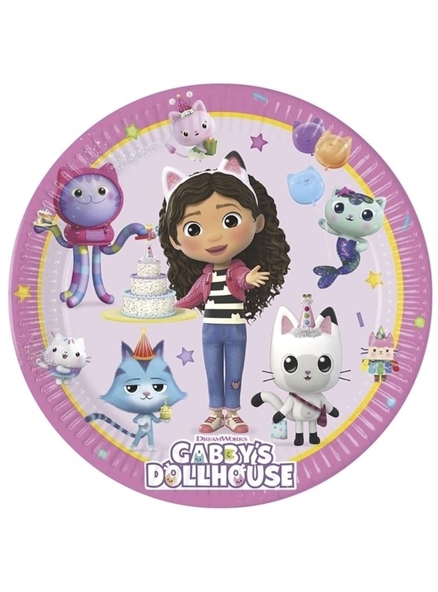 8 assiettes Gabby et la maison magique (23cm)