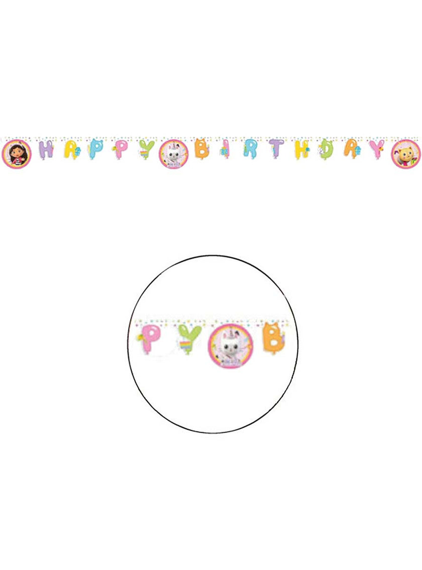 Guirlande Happy Birthday Gabby et la maison magique