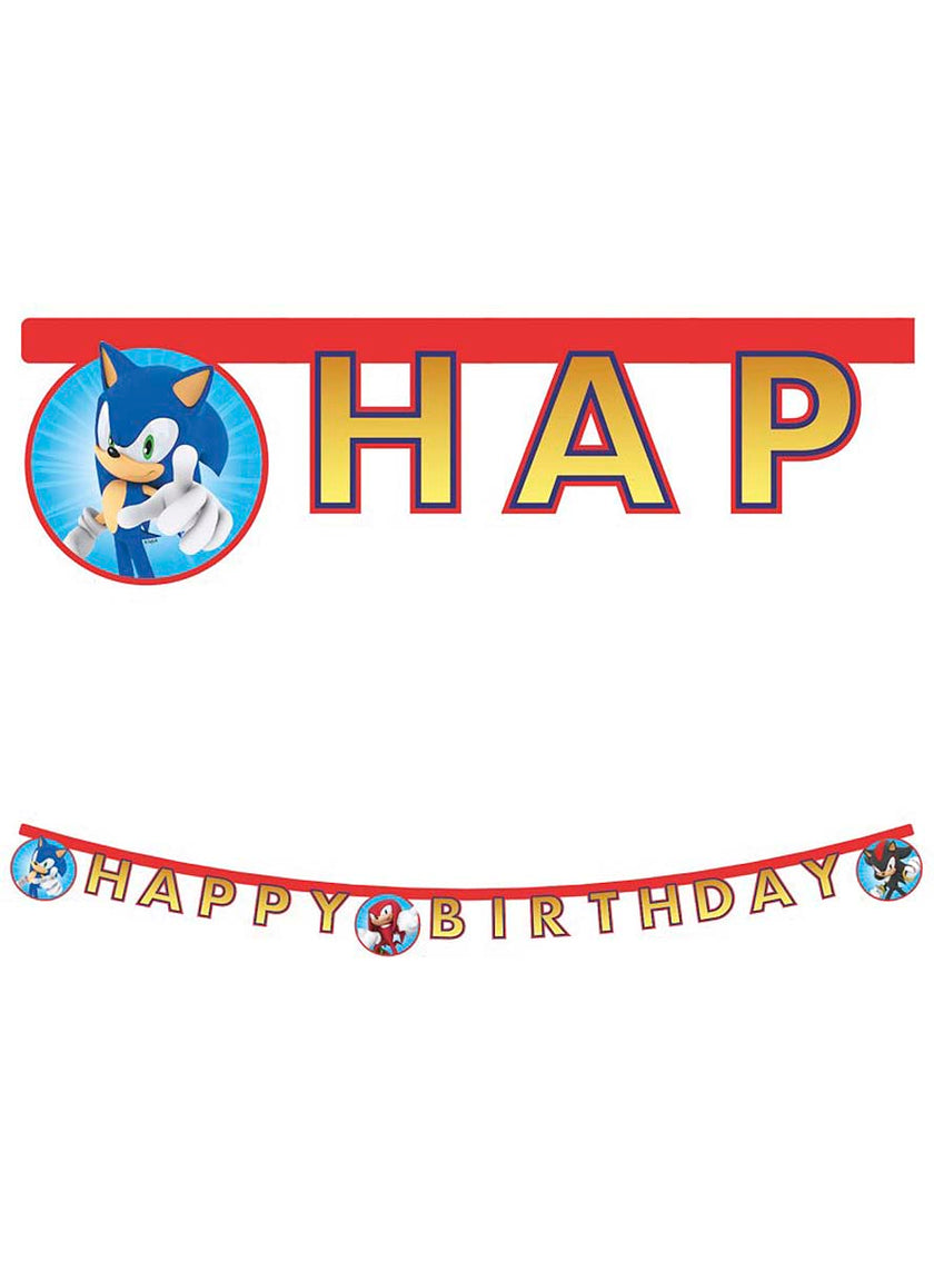 Guirlande Happy Birthday Sonic