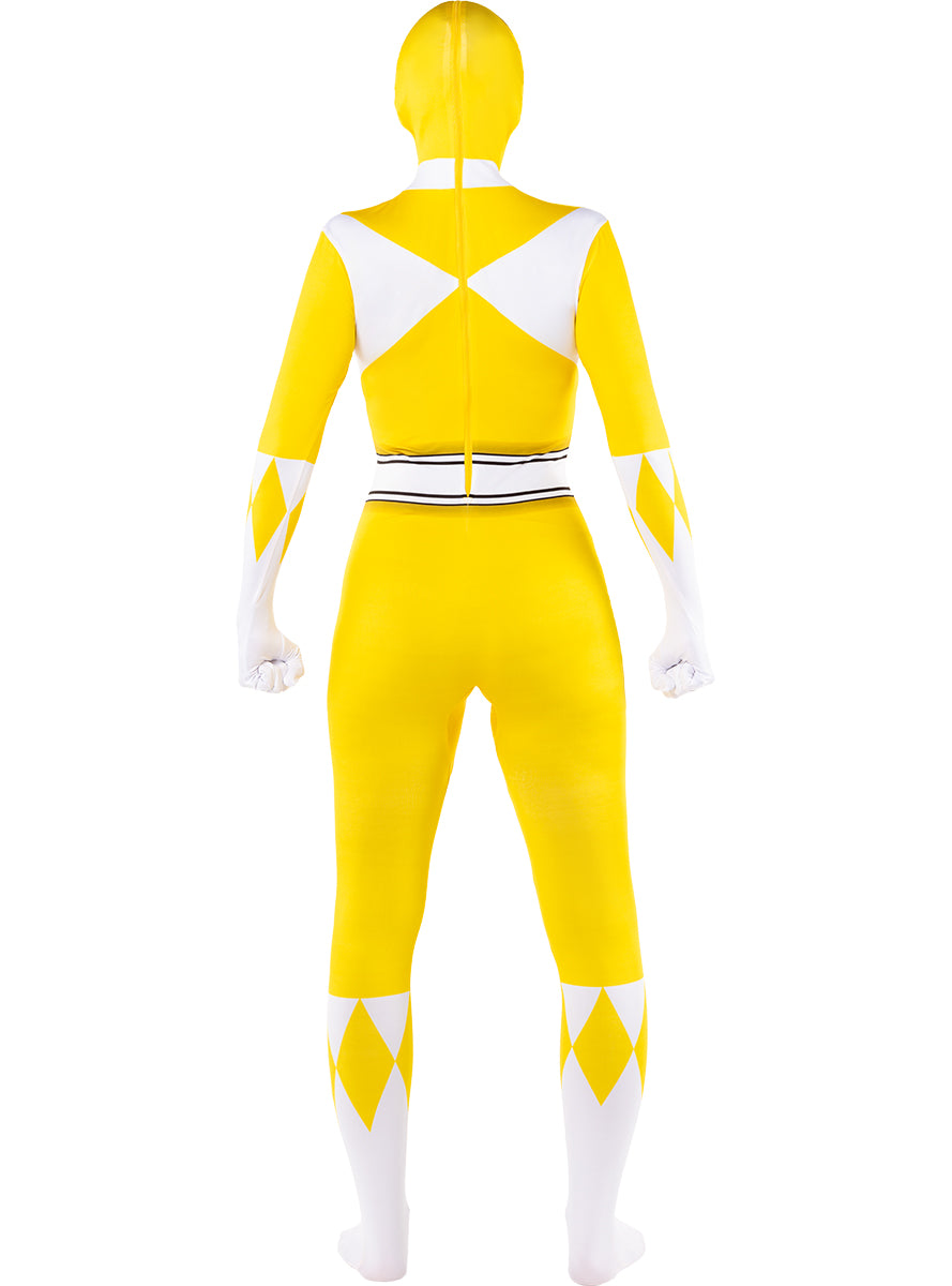 Déguisement Power Ranger jaune en seconde peau