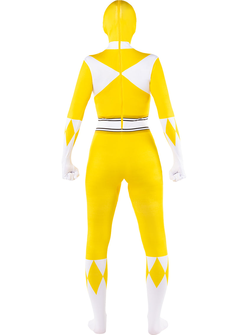 Déguisement Power Ranger jaune en seconde peau