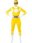Déguisement Power Ranger jaune en seconde peau