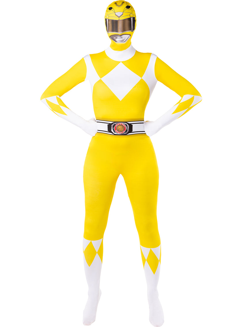 Déguisement Power Ranger jaune en seconde peau