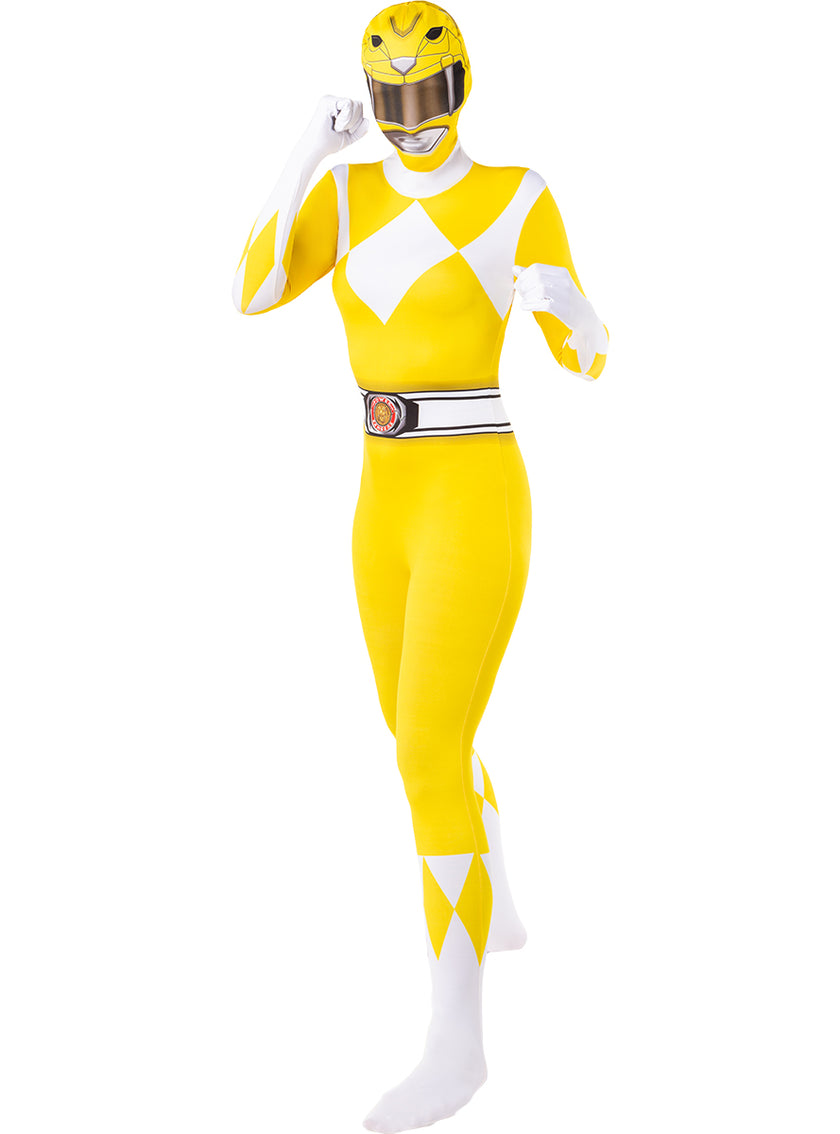 Déguisement Power Ranger jaune en seconde peau
