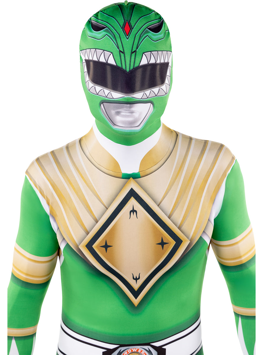 Déguisement Power Ranger vert en seconde peau