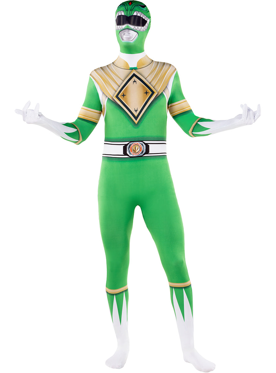 Déguisement Power Ranger vert en seconde peau