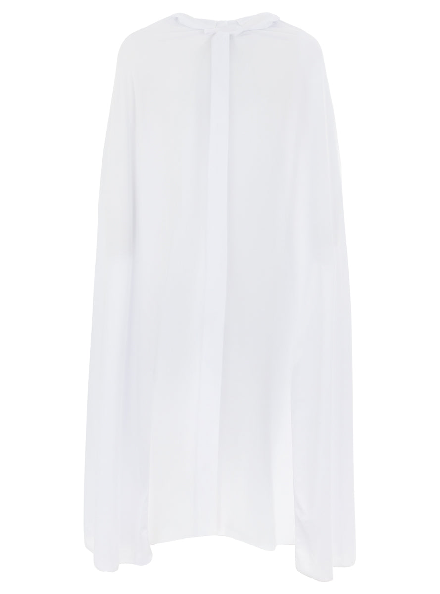 Cape blanche à capuche pour adulte