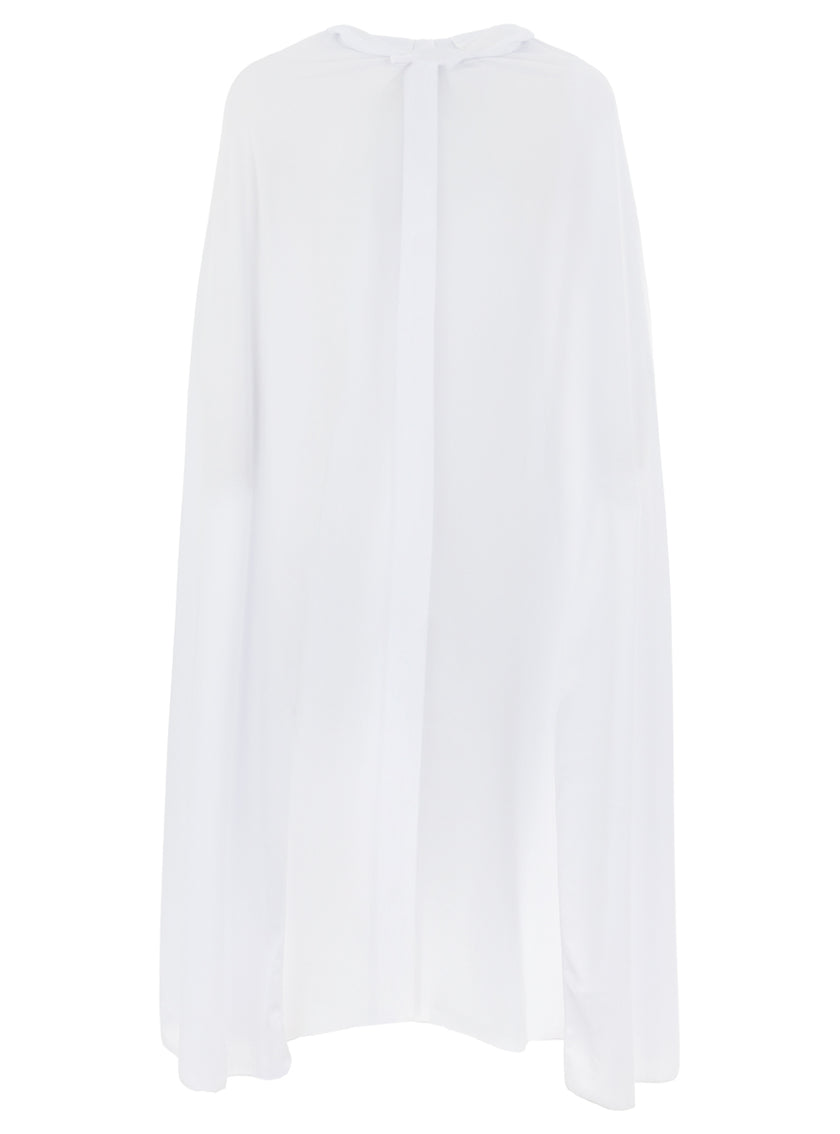 Cape blanche à capuche pour adulte