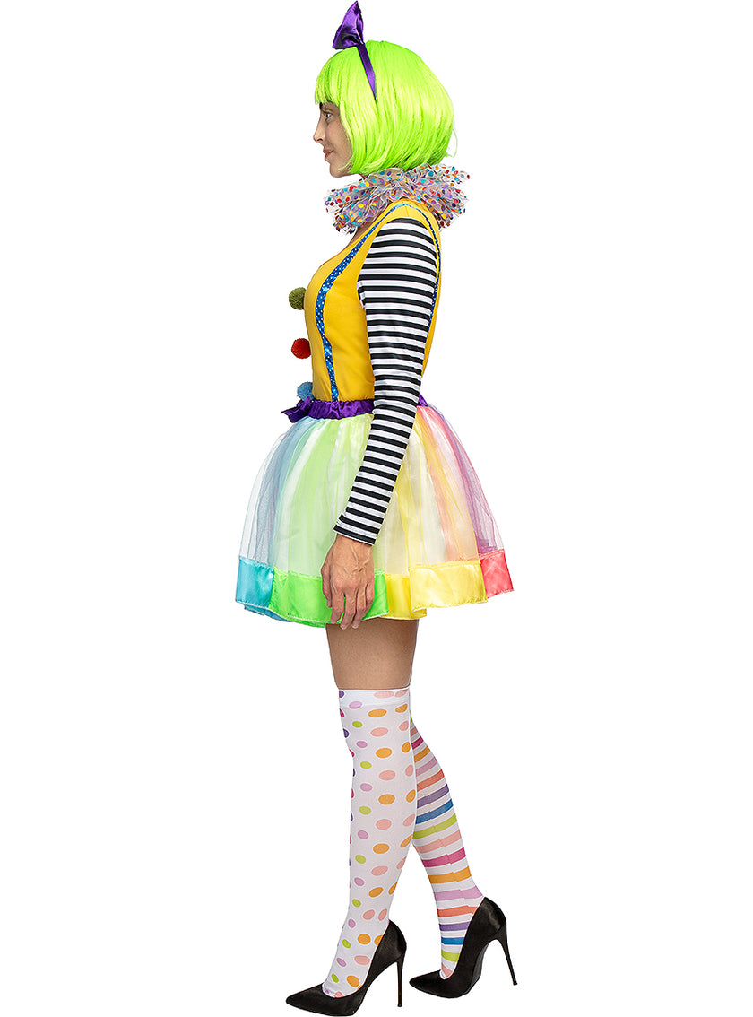 Costume de clown de luxe pour femme en grande taille