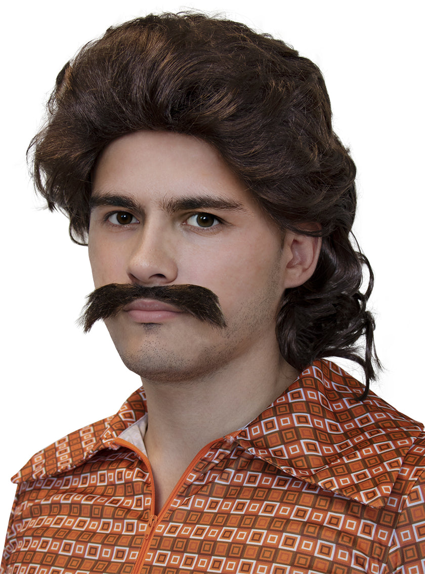 Perruque et moustache années 70