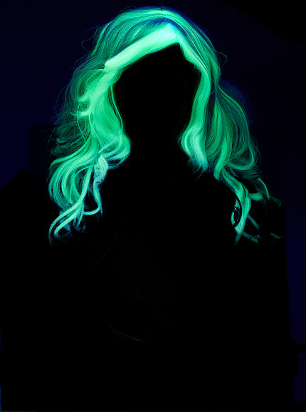 Perruque mariée fantôme phosphorescente fille