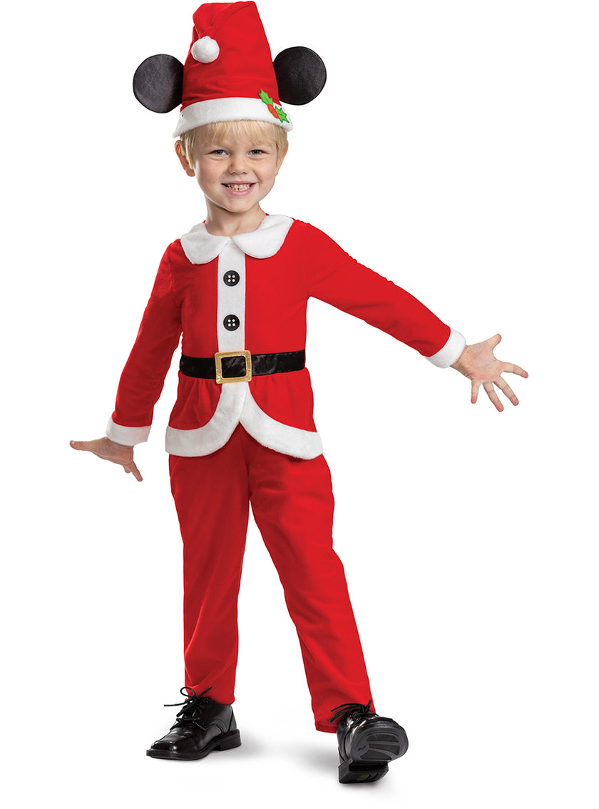 Déguisement Mickey Mouse père noël garçon