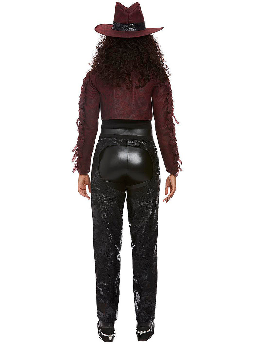 Déguisement cowboy squelette Deluxe femme