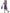 Déguisement pompom girl zombie violet fille