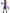 Déguisement pompom girl zombie violet fille