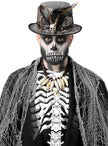 Chapeau haut de forme squelette vaudou homme