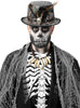 Chapeau haut de forme squelette vaudou homme