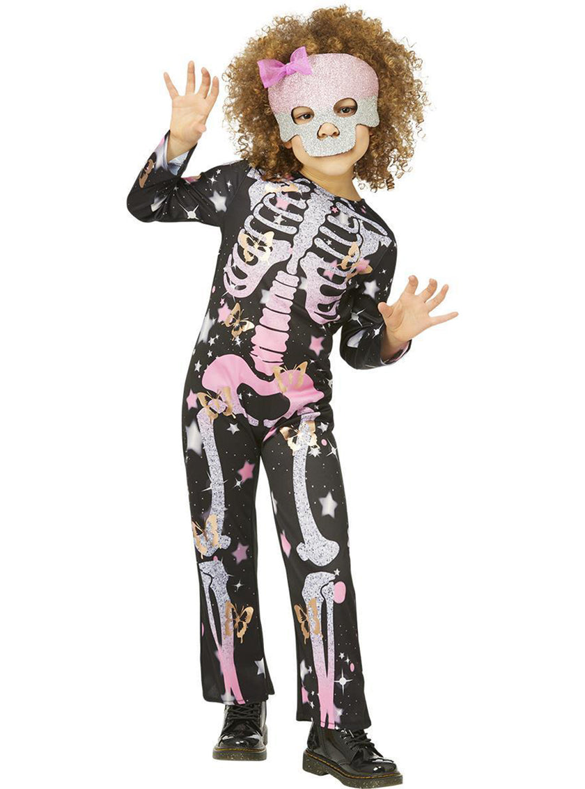 Déguisement squelette à paillettes fille