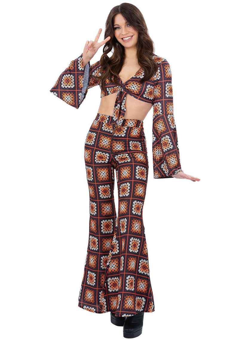 Déguisement hippie vintage années 60 femme
