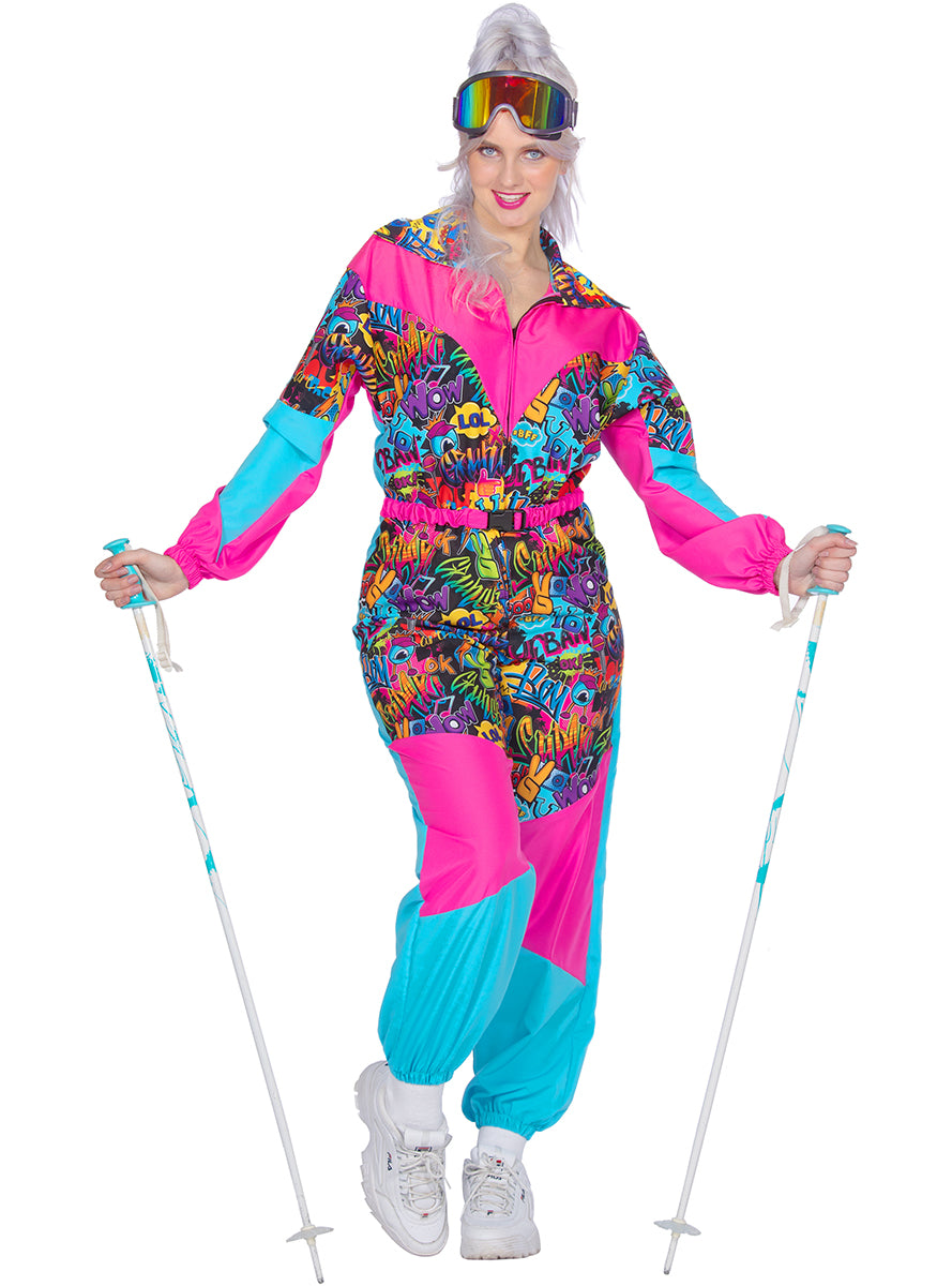 Déguisement ski années 80 rétro femme