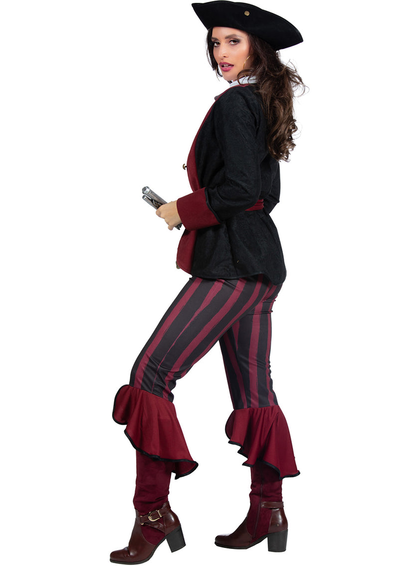 Déguisement pirate Lady Burgundy femme
