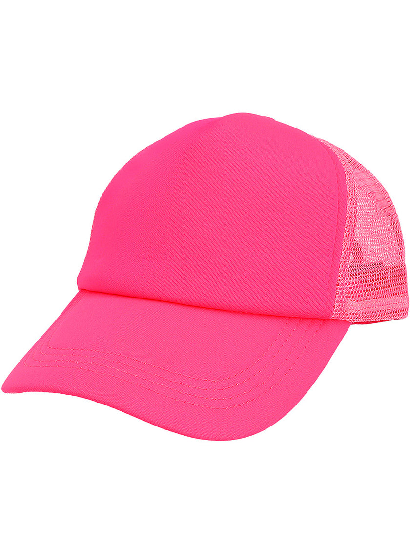Casquette rose fluo