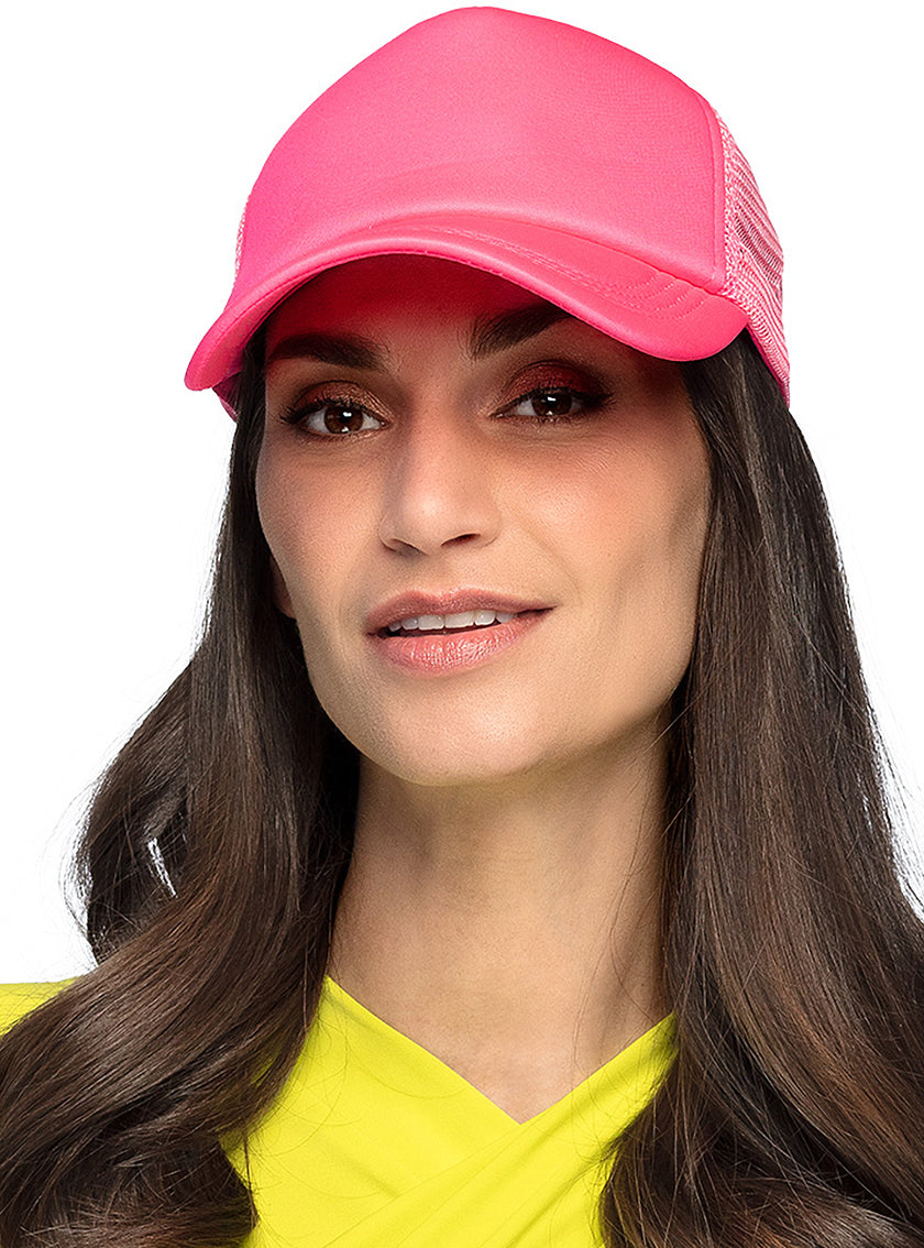 Casquette rose fluo