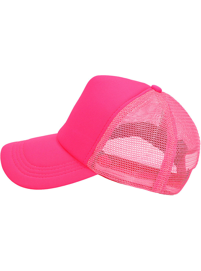 Casquette rose fluo