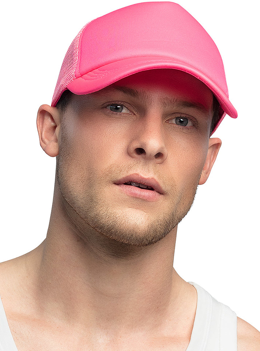 Casquette rose fluo