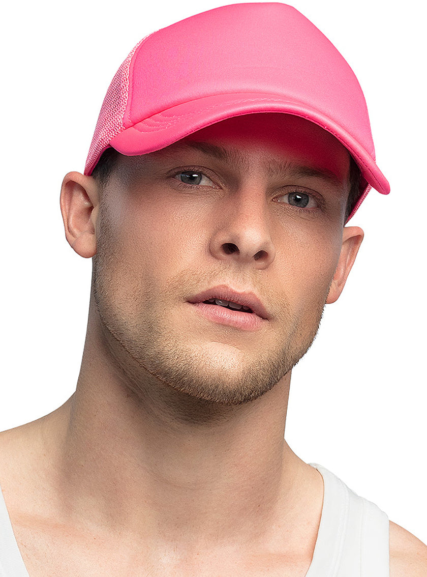 Casquette rose fluo