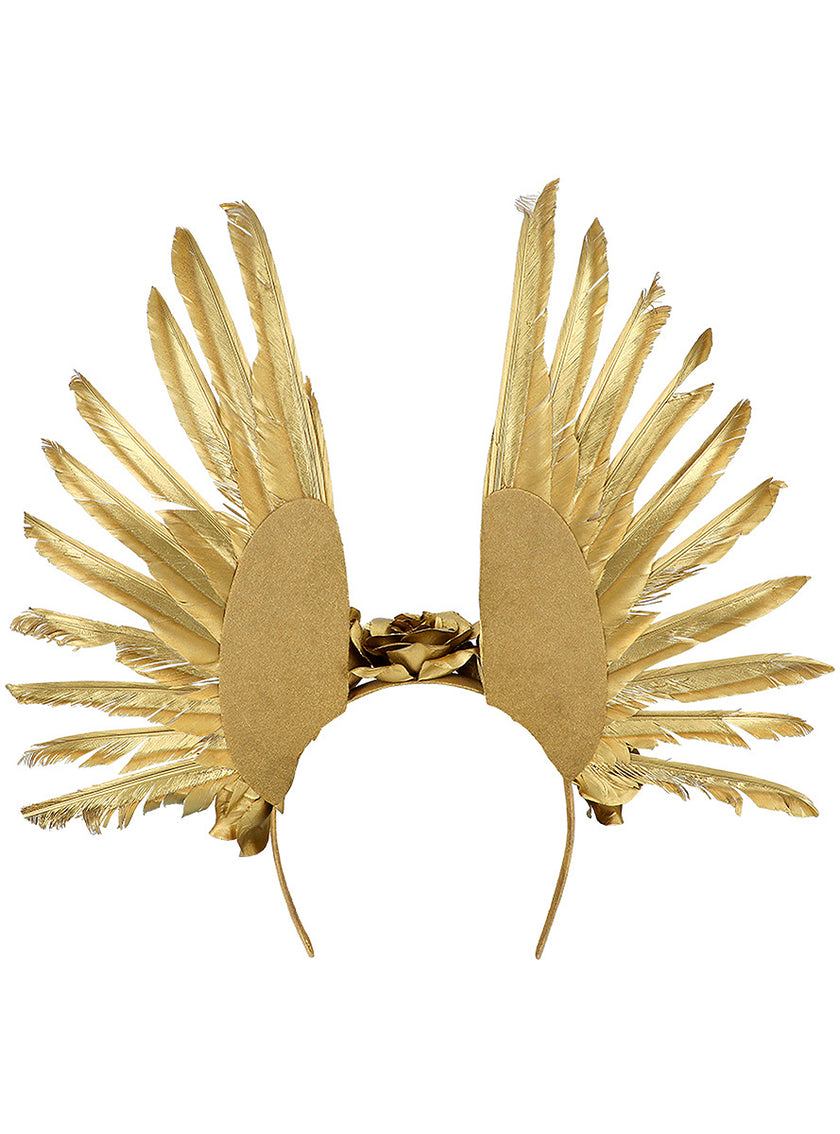 Bandeau de plumes dorées