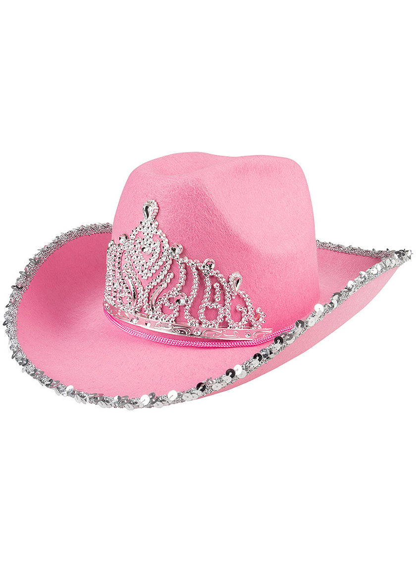 Chapeau cow-girl rose femme