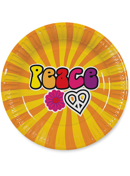 8 assiettes hippie (23cm)