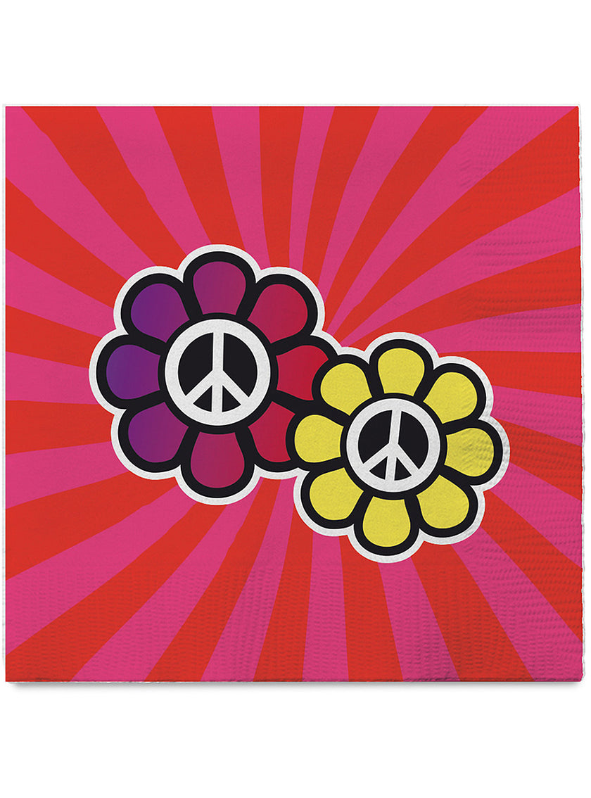 20 serviettes hippie (33x33cm)