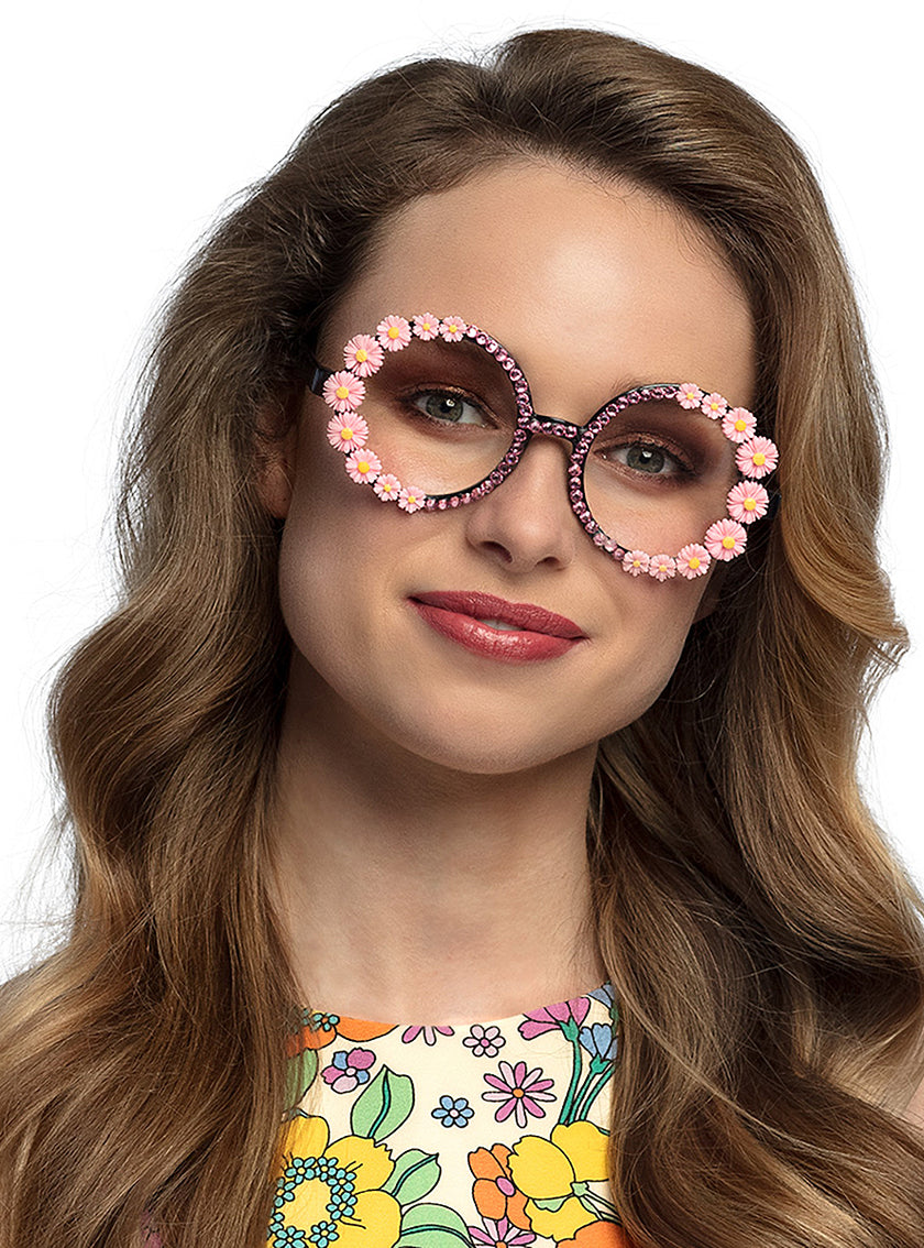 Lunettes hippie Flower Power