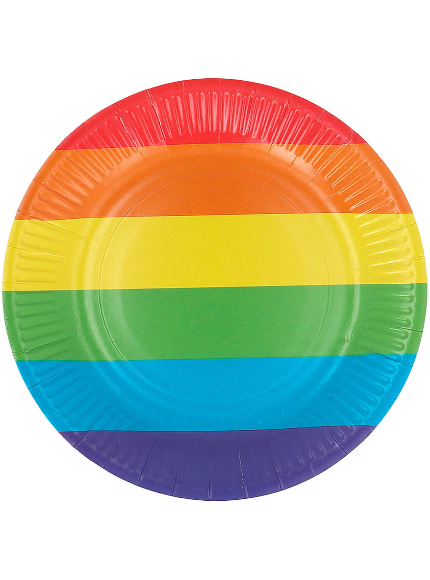 8 assiettes arc-en-ciel (23cm)