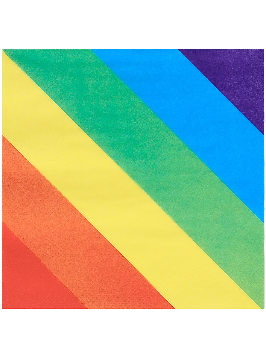 20 serviettes arc-en-ciel (33x33cm)