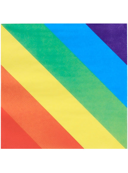 20 serviettes arc-en-ciel (33x33cm)