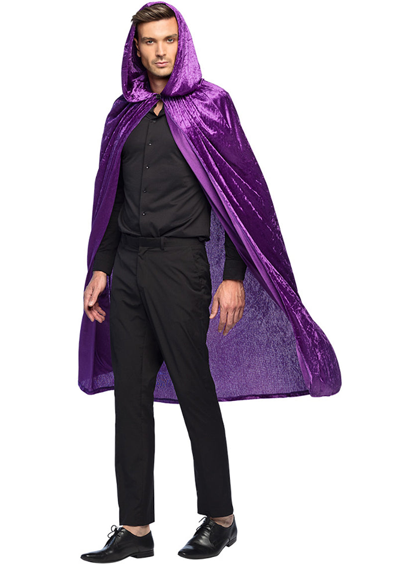 Cape violette à capuche adulte