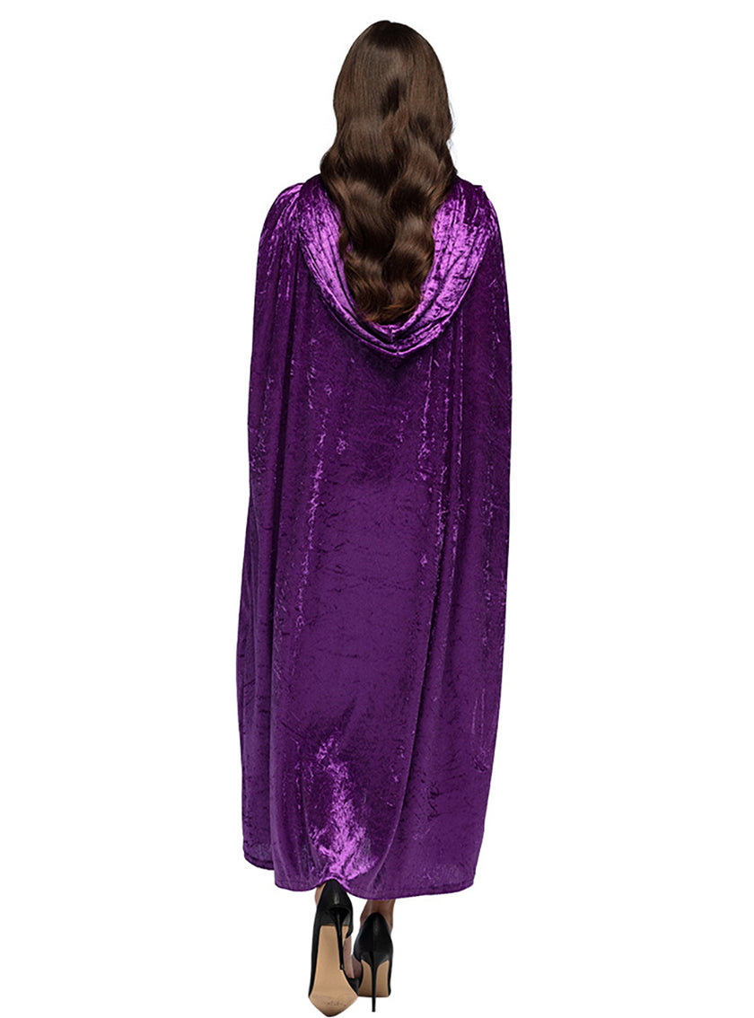Cape violette à capuche adulte