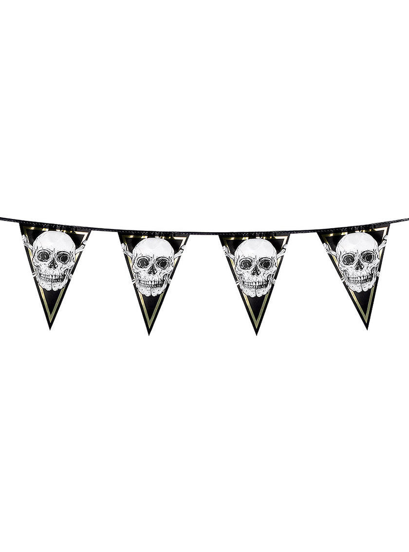 1 guirlande de fanions pirates squelette