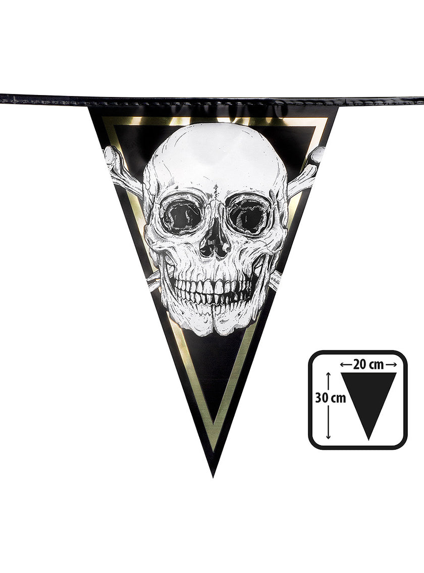 1 guirlande de fanions pirates squelette