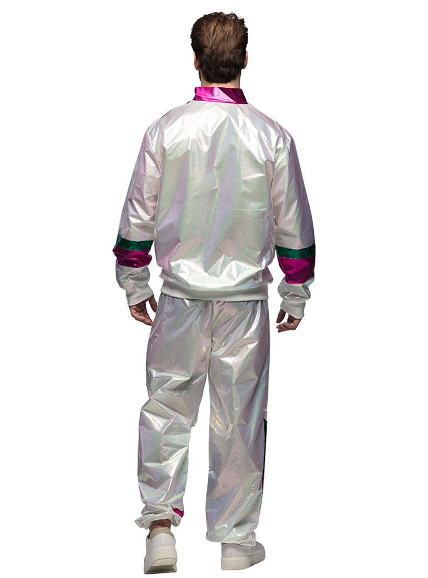 Déguisement survêtement années 80 holographique adulte