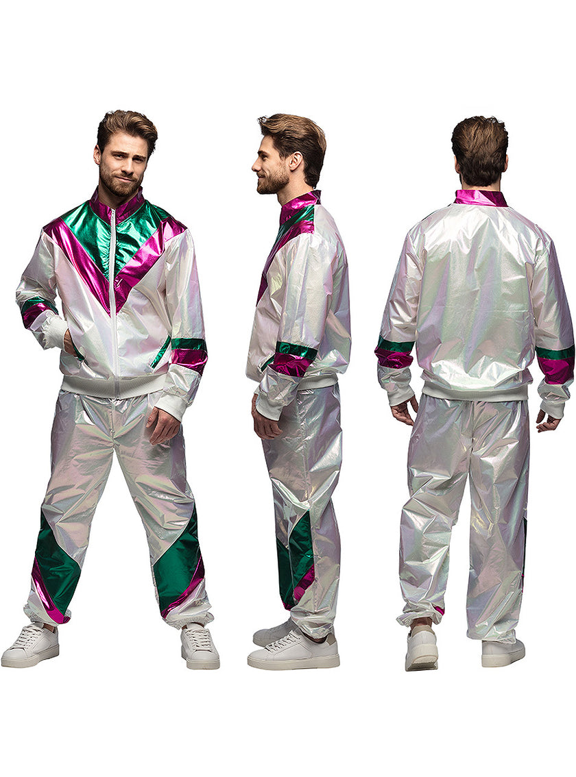 Déguisement survêtement années 80 holographique adulte