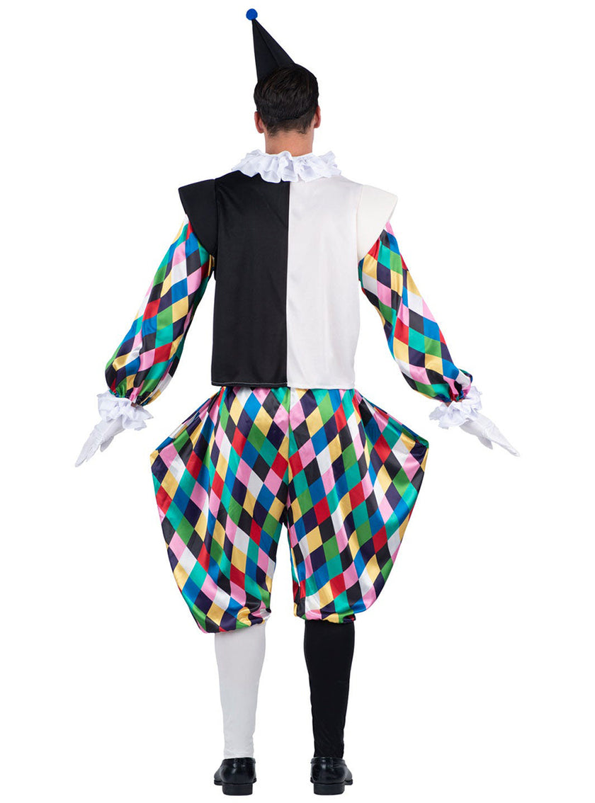 Déguisement arlequin coloré homme