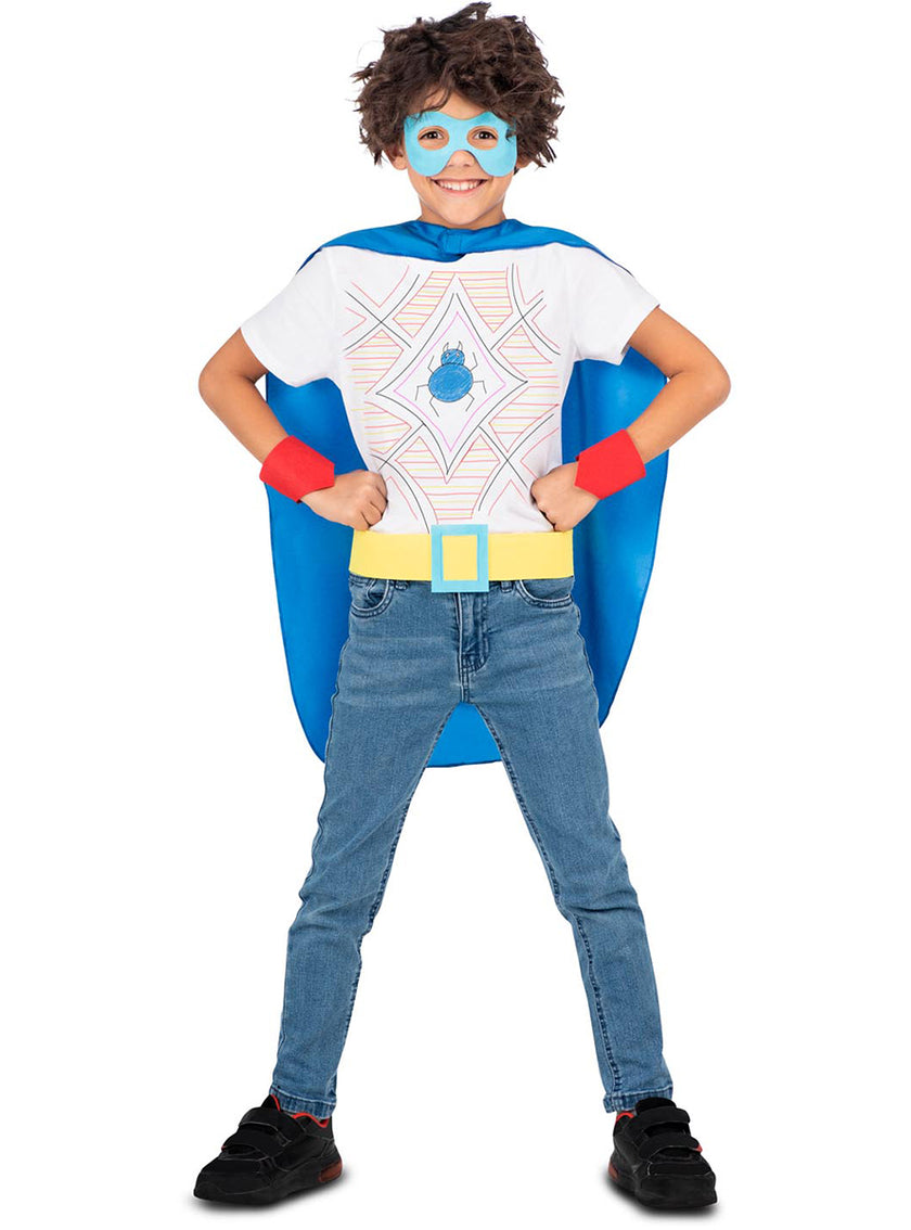Set super héros bleu enfant