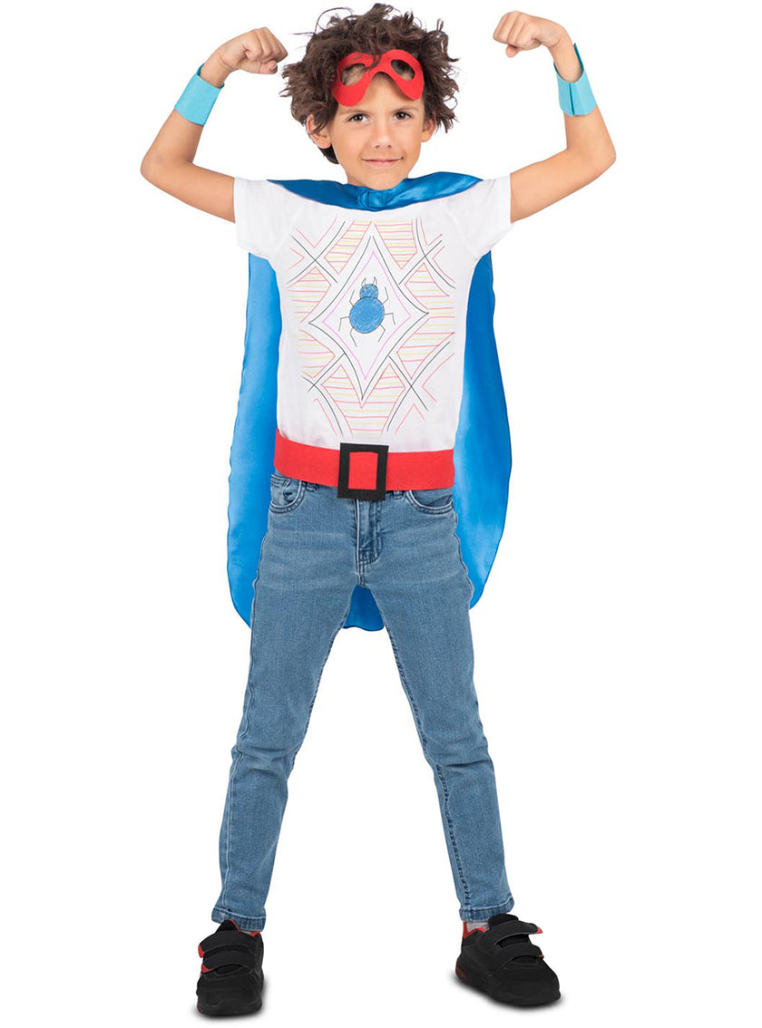 Set super héros bleu enfant