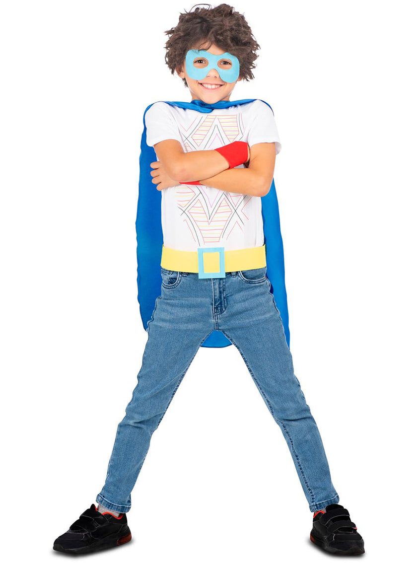 Set super héros bleu enfant